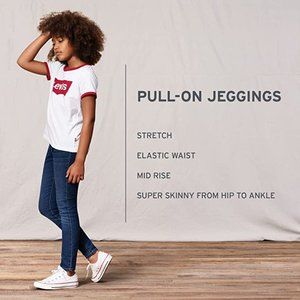 Levi's Girls' Skinny Fit Pull on Jeggings